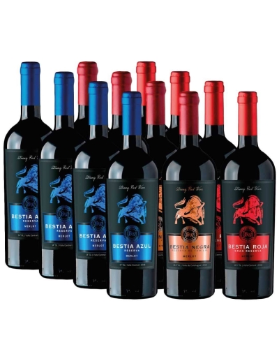 Pack mix 12 Bestias, Merlot, Bestias Wines