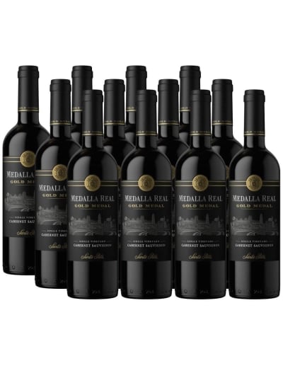 Pack 12 Cabernet Sauvignon, Medalla Real Gold Medal, Viña Santa Rita