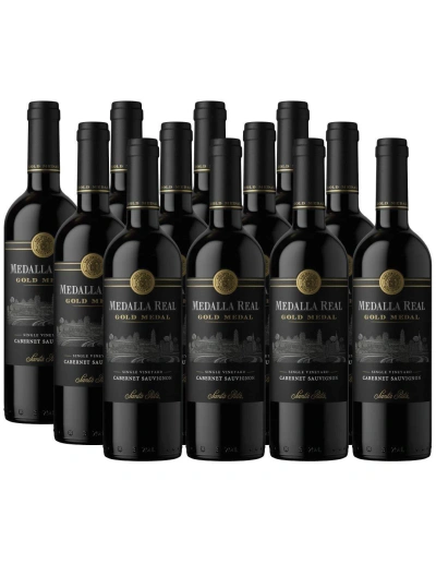 Pack 12 Cabernet Sauvignon, Medalla Real Gold Medal, Viña Santa Rita