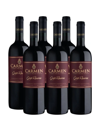 Pack 6 Cabernet Sauvignon, Gran Reserva, Carmen
