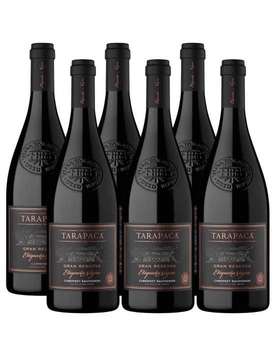 Pack 6 Cabernet Sauvignon, Etiqueta Negra, Tarapacá, Viña San Pedro