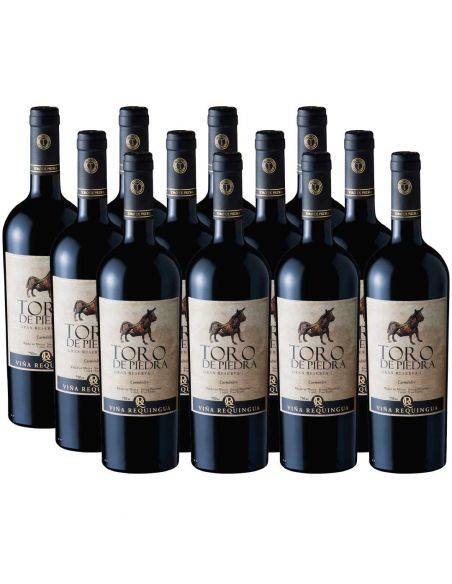Pack 12 botellas Toro de Piedra Carmenere, Gran Reserva, Requingua