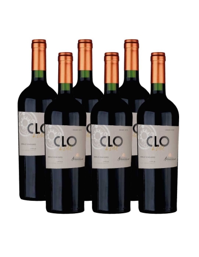 Pack 6 bot Clos de Lolol, Ensamblaje Tinto, Orgánico, Viña Francois Lurton