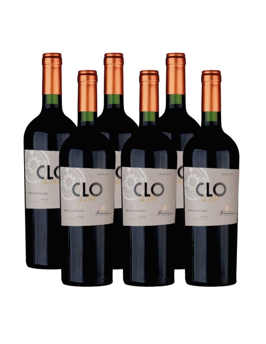 Pack 6 bot Clos de Lolol, Ensamblaje Tinto, Orgánico, Viña Francois Lurton