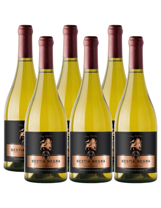 Pack 6 Chardonnay, Bestia Negra, Premium, Bestias Wines