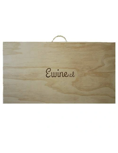 Caja de Madera ewine.cl para Seis botellas de vino