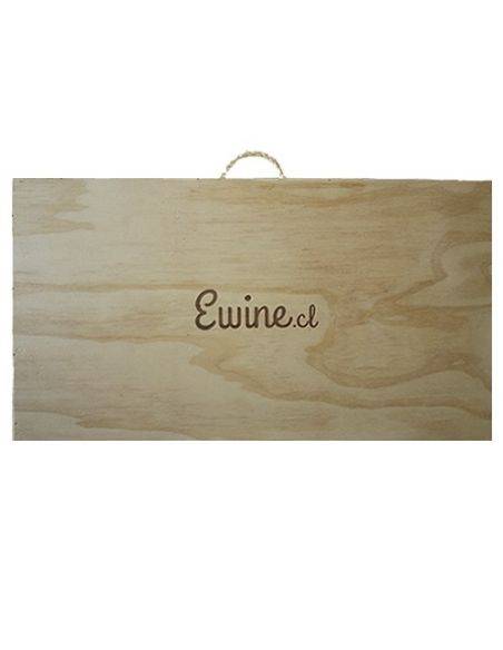 Caja de Madera ewine.cl para Seis botellas de vino