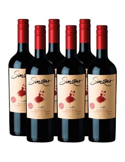 Pack 6 vinos Cabernet Sauvignon, Sinzero, Valle del Maipo