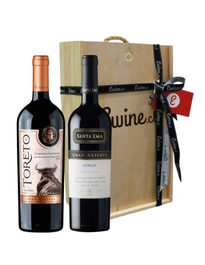 Pack Caja de Madera 2 Vinos Gran Reserva