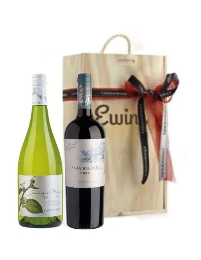 Pack 2 vinos mix, Gran Reserva en caja de madera, Viña Casas del Bosque
