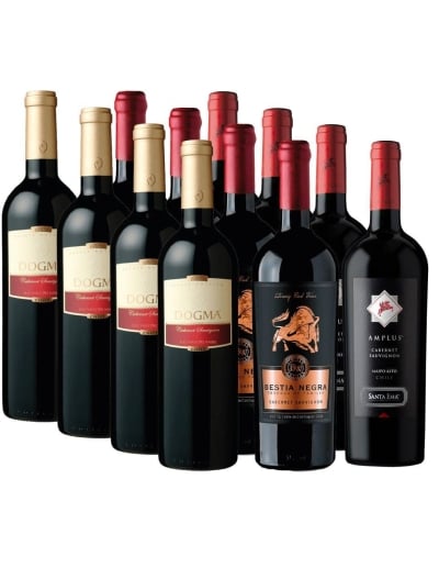 Pack 12 Cabernet Sauvignon Amplus, Bestia Negra y Dogma Prime