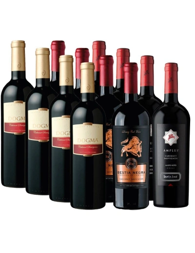 Pack 12 Cabernet Sauvignon Amplus, Bestia Negra y Dogma Prime
