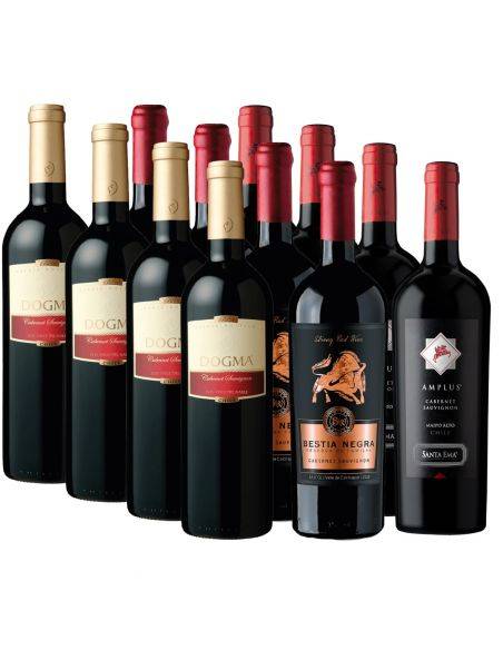 Pack 12 Cabernet Sauvignon Amplus, Bestia Negra y Dogma Prime