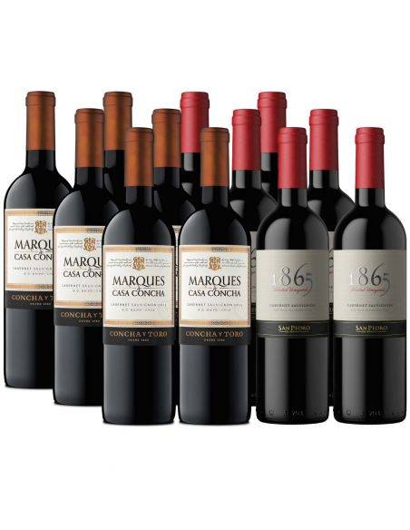 Pack 12 Cabernet Sauvignon Premium 1865 y Marques de Casa Concha