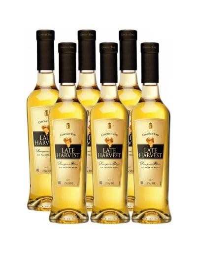 Pack 6 vinos Late Harvest, 375 cc, Viña Concha y Toro