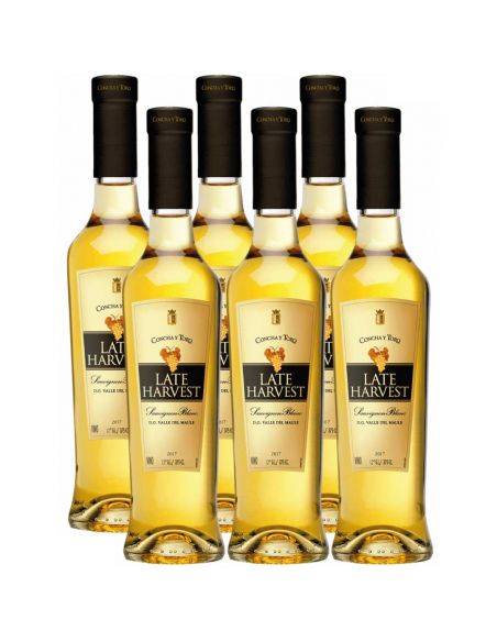 Pack 6 vinos Late Harvest, 375 cc, Viña Concha y Toro