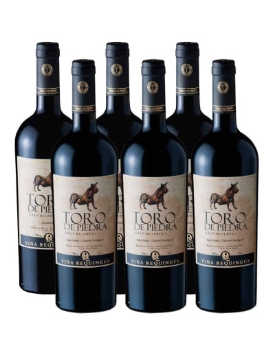 Pack 6 Petit Verdot/Cabernet Sauvignon, Toro de Piedra, Gran Reserva, Viña Requingua