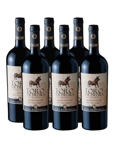 Pack 6 Petit Verdot/Cabernet Sauvignon, Toro de Piedra, Gran Reserva, Viña Requingua