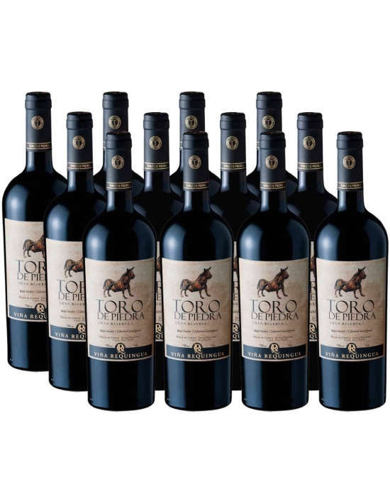 Pack 12 Petit Verdot/Cabernet Sauvignon, Toro de Piedra, Gran Reserva, Viña Requingua