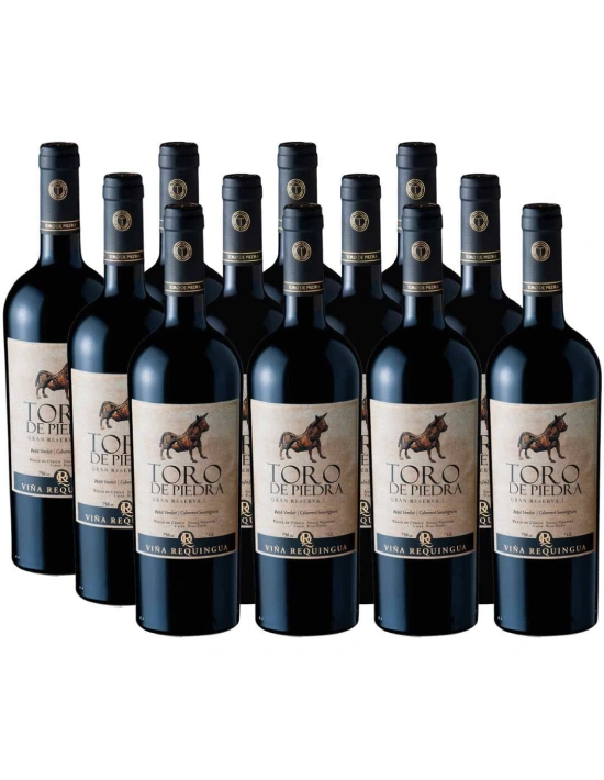 Pack 12 Petit Verdot/Cabernet Sauvignon, Toro de Piedra, Gran Reserva, Viña Requingua