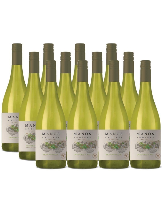 Pack 12 Vinos Sauvignon Blanc, Reserva, Manos Andinas, Trasiego Wines