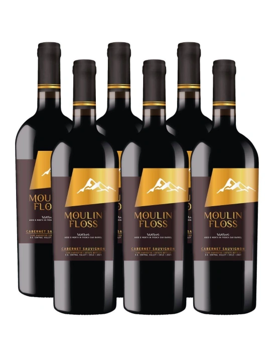 Pack 6 Cabernet Sauvignon, Gran Selección, Reserva, Moulin Floss