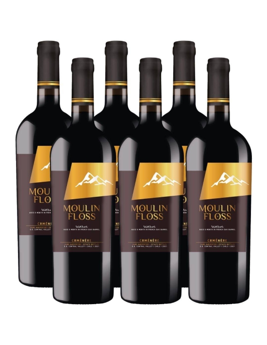Pack 6 Carmenere, Gran Selección, Reserva, Moulin Floss