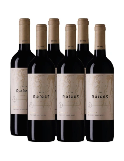 Pack 6 vinos Cabernet Sauvignon, Raíces, Viña las Pitras