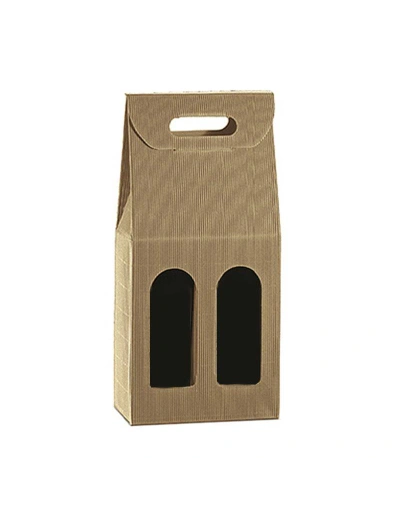 Estuche o caja de cartón para 2 botellas Microcorrugado
