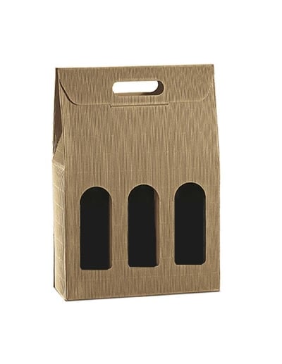 Estuche o caja para 3 botellas de Cartón Microcorrugado - 1