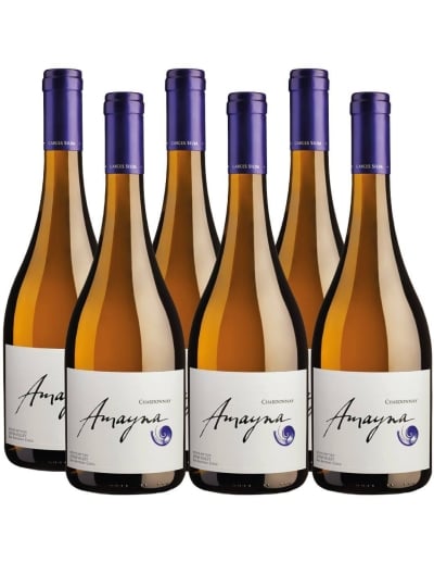 Pack 6 vinos Chardonnay, Viña Garces Silva, Amayna, Valle de San Antonio