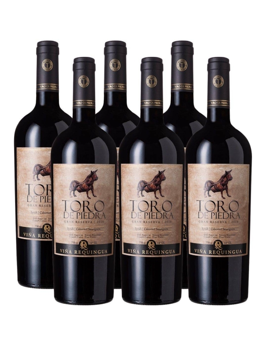 Pack 6 Syrah/Cabernet Sauvignon, Gran Reserva, Toro de Piedra