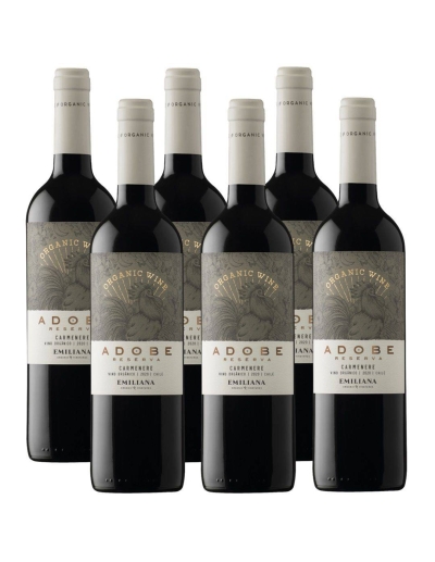 Pack 6 Adobe Reserva Carmenere, Viña Emiliana