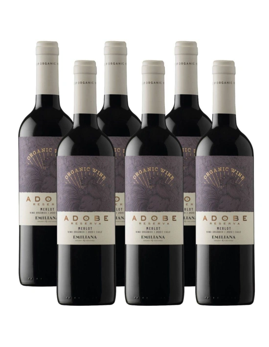 Pack 6 Adobe Reserva Merlot, Viña Emiliana