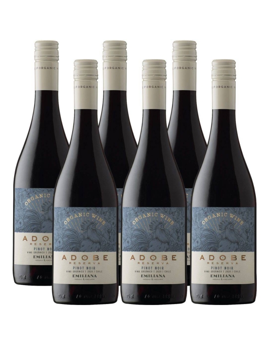 Pack 6 Adobe Reserva Pinot Noir, Viña Emiliana