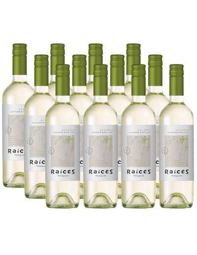 Pack 12 Bot Sauvignon Blanc, Reserva Raíces, Viña Las Pitras