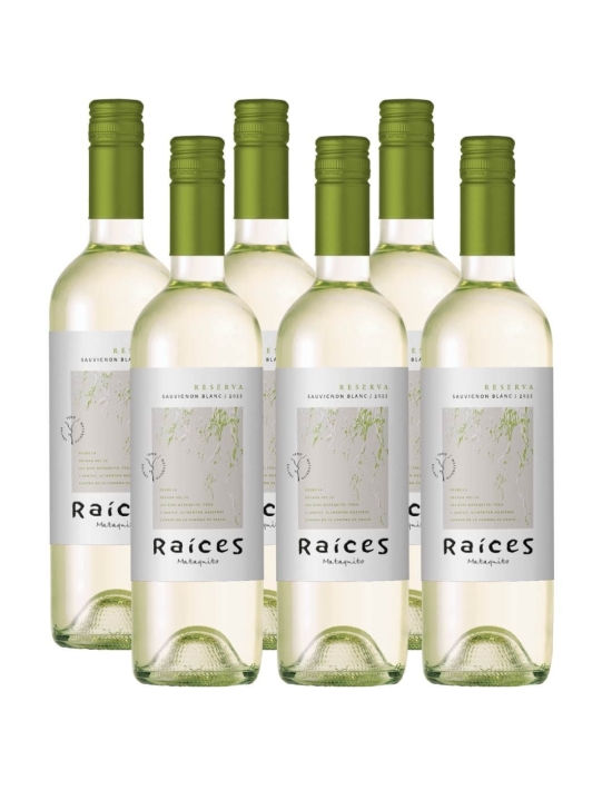 Pack 6 vinos Sauvignon Blanc, Reserva, Raíces, Viña las Pitras