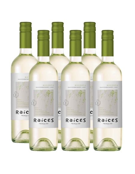 Pack 6 vinos Sauvignon Blanc, Reserva, Raíces, Viña las Pitras