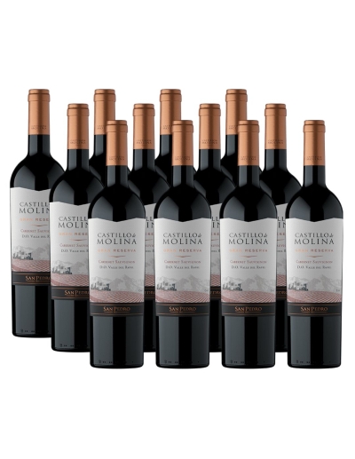 Pack 12 Cabernet Sauvignon, Gran Reserva, Castillo de Molina, Viña San Pedro