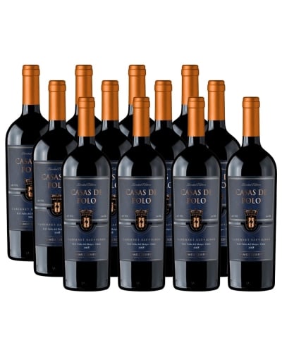 Pack 12 Cabernet Sauvignon, Premium, Family Reserve, Casas de Polo