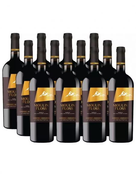 Vino Premium de Exportación Pack 12 Cabernet Sauvignon, Gran Selección, Moulin Floss