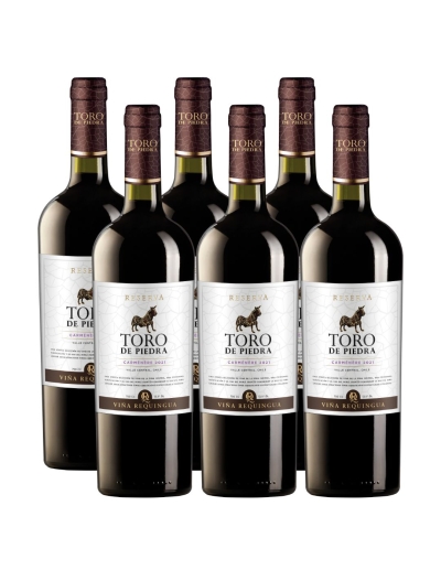 Pack 6 Carmenere Reserva, Toro de Piedra en Oferta!