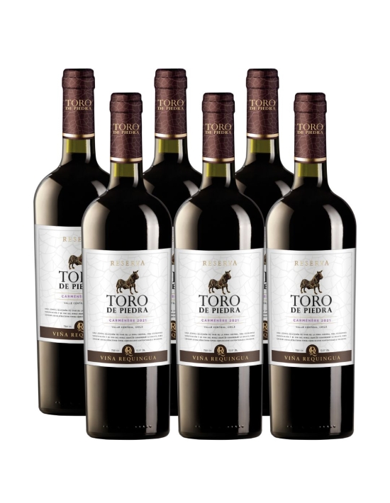 Pack 6 Carmenere Reserva, Toro de Piedra en Oferta!