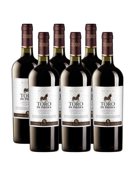 Pack 6 Carmenere Reserva, Toro de Piedra en Oferta!