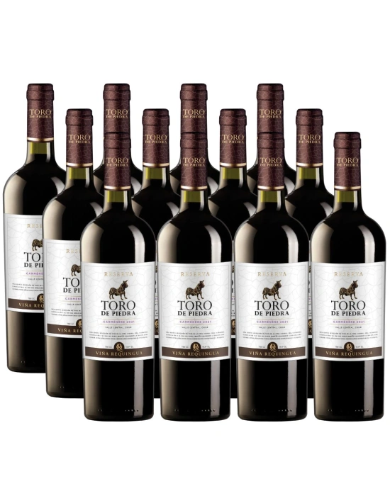 Pack 12 Carmenere Reserva, Toro de Piedra en Oferta!