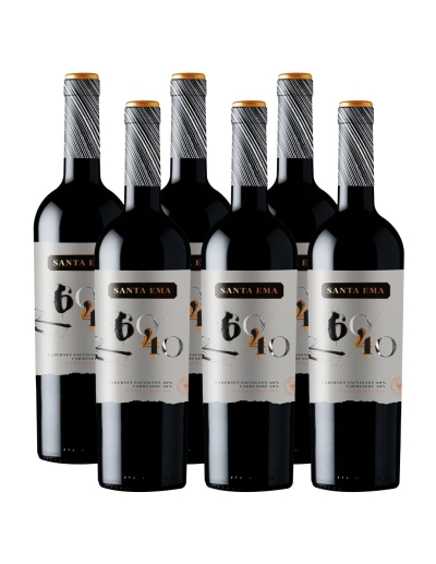 Pack 6 Ensamblaje 60/40 Blend Cabernet Carmenere Barrel Reserve, Santa Ema
