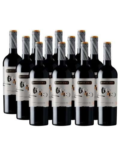 Pack 12 Ensamblaje 60/40 Blend Cabernet Carmenere Barrel Reserve, Santa Ema