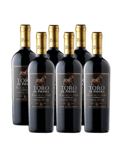 Pack 6 Carmenere, Rincón de los vientos, Toro de Piedra, Requingua
