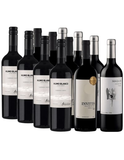 Pack Mix 12 Vinos Cabernet Franc, Humo Blanco, Invitis, Maquis