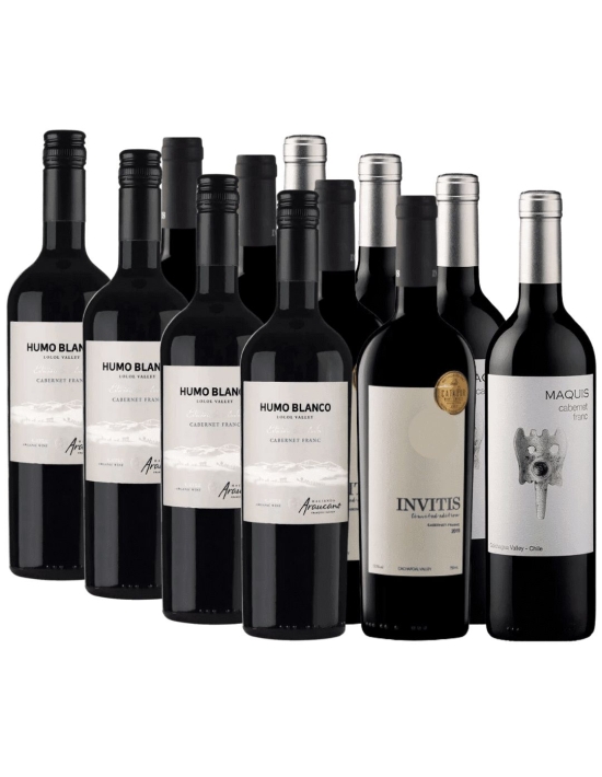 Pack Mix 12 Vinos Cabernet Franc, Humo Blanco, Invitis, Maquis